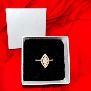 Diamond and gold ring